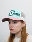 Бейсболка AMERICAN NEEDLE арт. SMU617B-HUNB Huntington Beach Riptide Valin (розовый / голубой)